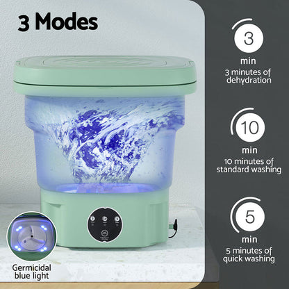 Devanti Portable Washing Machine 8L Green - Devanti