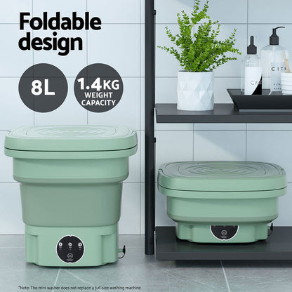 Devanti Portable Washing Machine 8L Green - Devanti