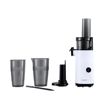Devanti Slow Juicer Cold Press Fruit Juice Extractor 130W White - Devanti