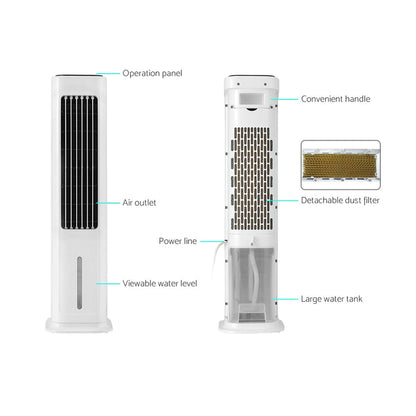 Devanti Tower Evaporative Air Cooler Conditioner Portable Cool Fan Humidifier 6L - Devanti