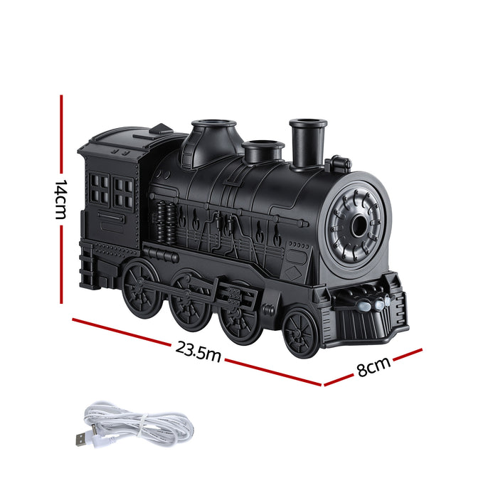 Devanti Train Aroma Diffuser Essential Oil Humidifier 300ml Smoke Ring LED Timer - Devanti