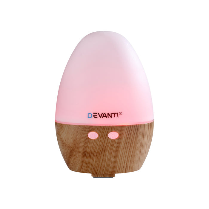 Devanti Ultrasonic Aroma Diffuser Aromatherapy 130ml LED Lights Iron Humidifier Forest - Devanti