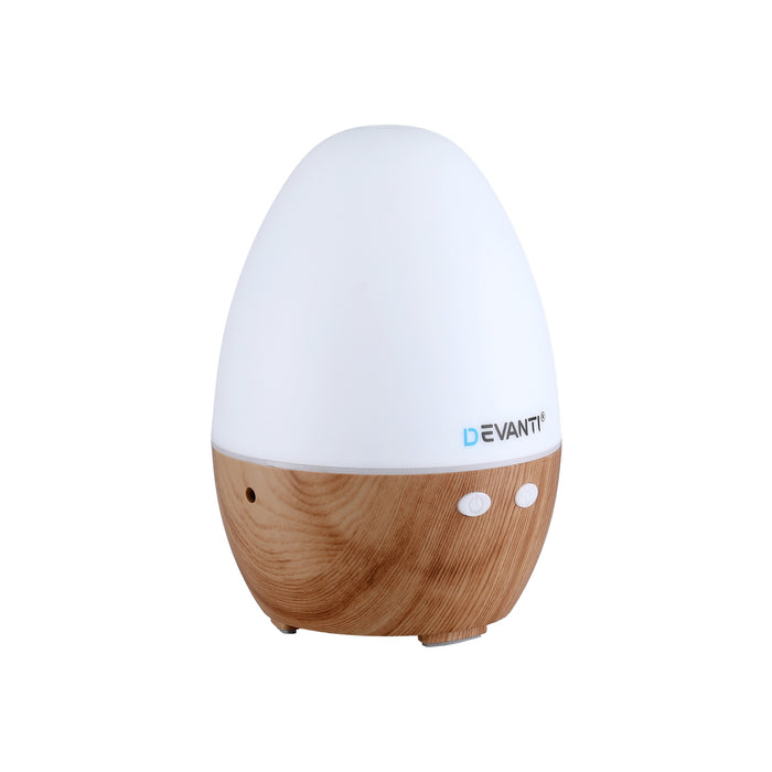 Devanti Ultrasonic Aroma Diffuser Aromatherapy 130ml LED Lights Iron Humidifier Forest - Devanti
