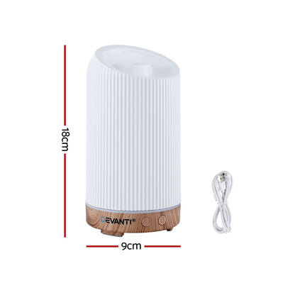 Devanti Ultrasonic Aroma Diffuser Aromatherapy 200ml LED Lights Iron Humidifier Forest - Devanti