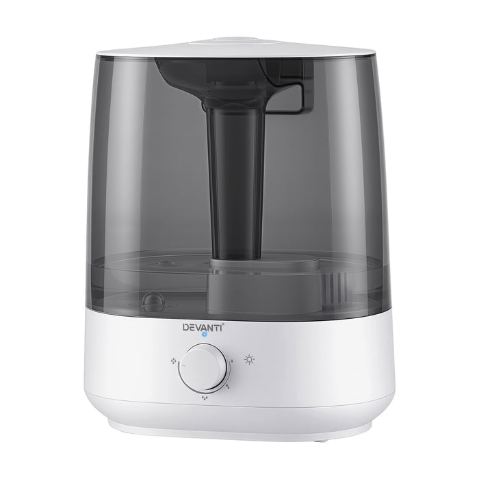 Devanti Ultrasonic Humidifier Aroma Diffuser Top Fill Quiet Bedroom 6L - Devanti