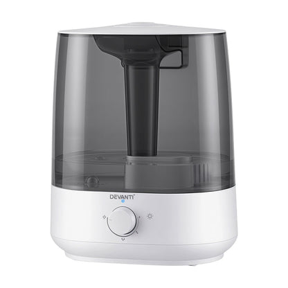 Devanti Ultrasonic Humidifier Aroma Diffuser Top Fill Quiet Bedroom 6L - Devanti