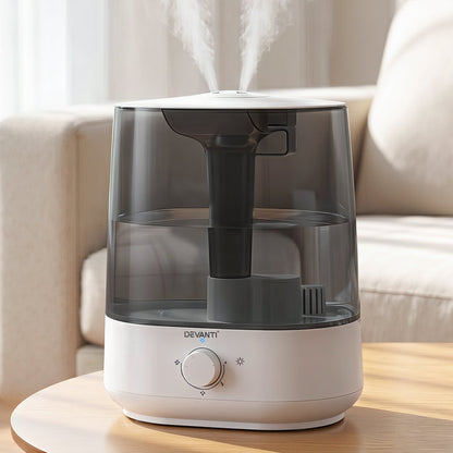Devanti Ultrasonic Humidifier Aroma Diffuser Top Fill Quiet Bedroom 6L - Devanti