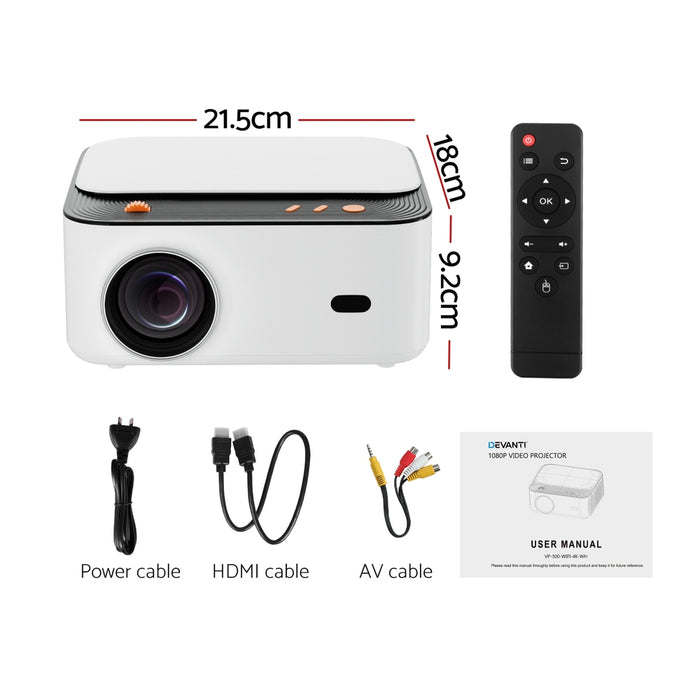 Devanti Video Project 4K 1080P Android 5G Wifi Home Cinema - Devanti