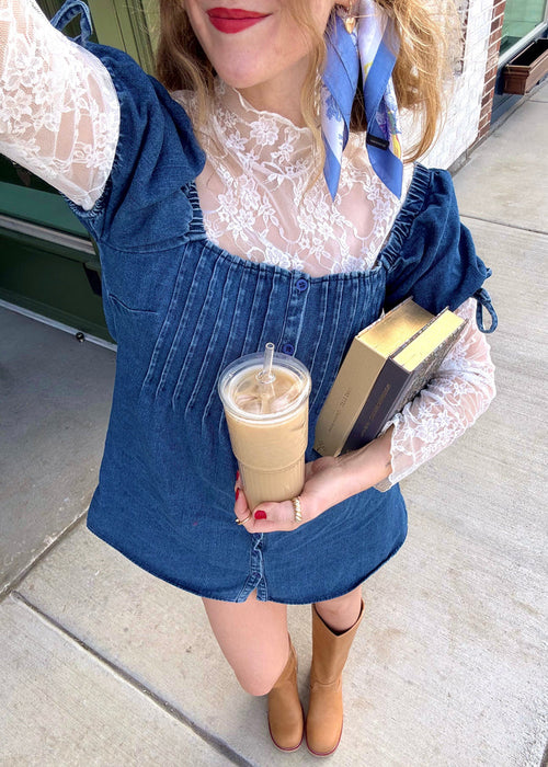 disco occasionally denim dress