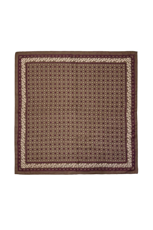 Ditsy Floral Taupe Wild Rag Bandana