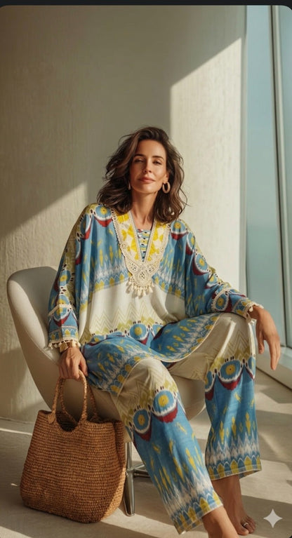 Blue kurta set online shopping