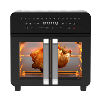 Dual Zone Heißluftfritteuse AFTO-2301DT 23L Schwarz