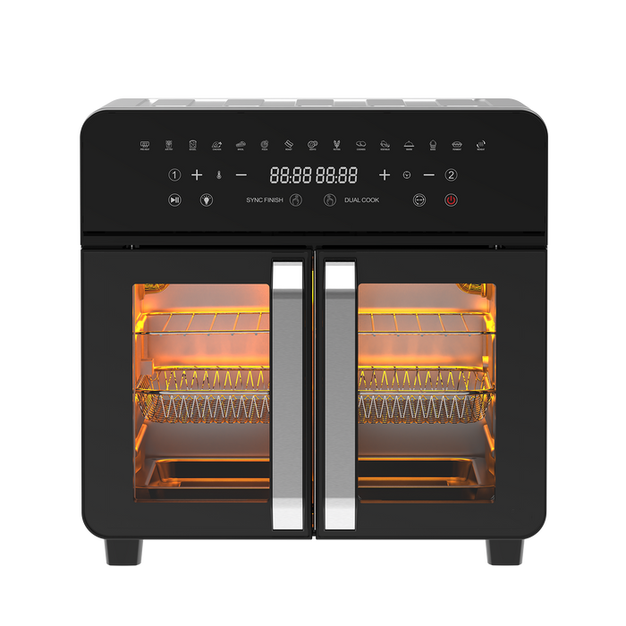 Dual Zone Heißluftfritteuse AFTO-2301DT 23L Schwarz