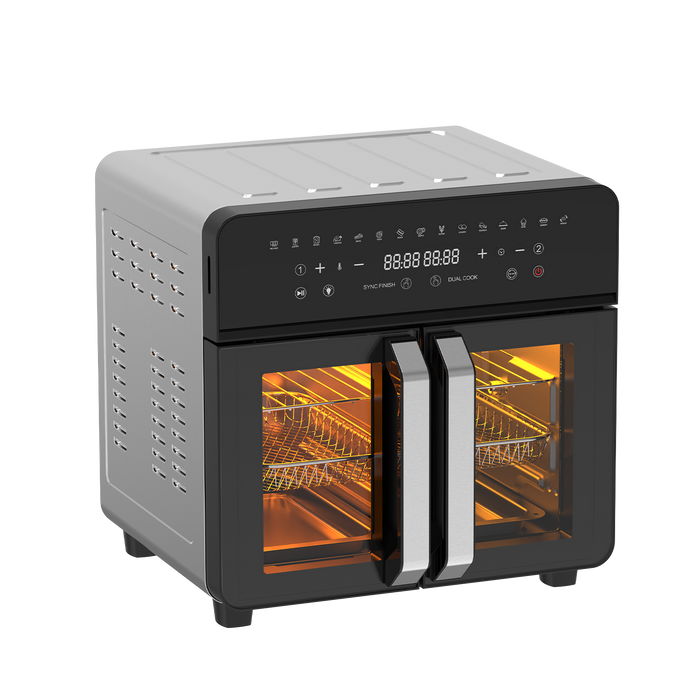 Dual Zone Heißluftfritteuse AFTO-2301DT 23L Schwarz