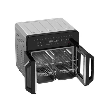 Dual Zone Heißluftfritteuse AFTO-2301DT 23L Schwarz