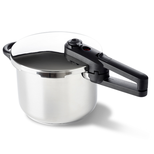 Easy snelkookpan 22 cm 6 liter zilver vooraanzicht