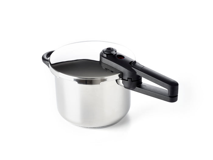 Easy snelkookpan zilver zijaanzicht