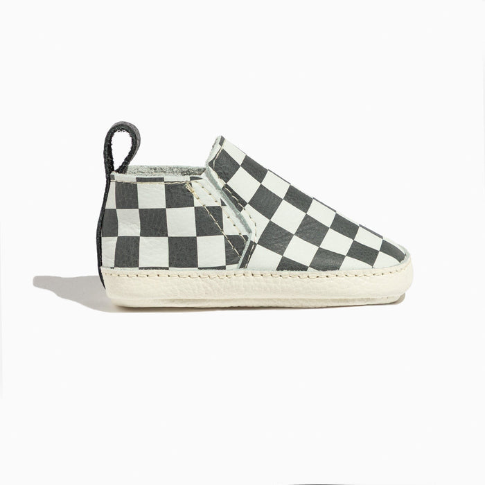 Ebony Check Slip On Baby Shoe Slip On Soft Sole