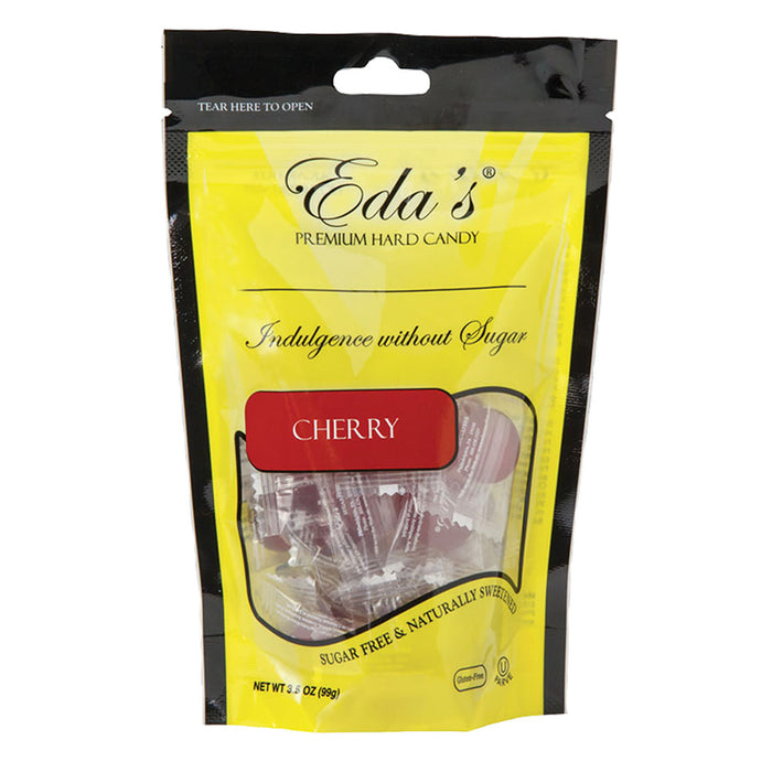 Eda's Cherry Sugarfree 3.5oz Pouch - 12ct