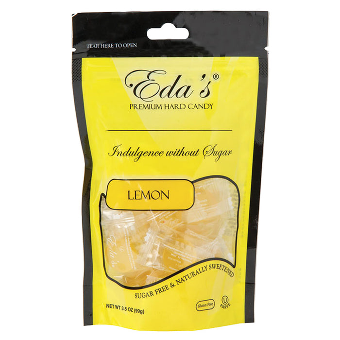 Eda's Lemon Sugarfree 3.5oz Pouch - 12ct