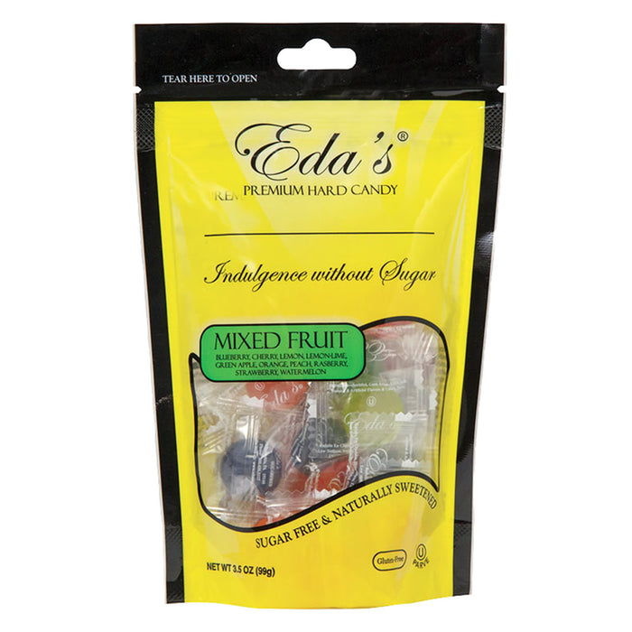 Eda's Mixed Fruit Sugarfree 3.5oz Pouch - 12ct