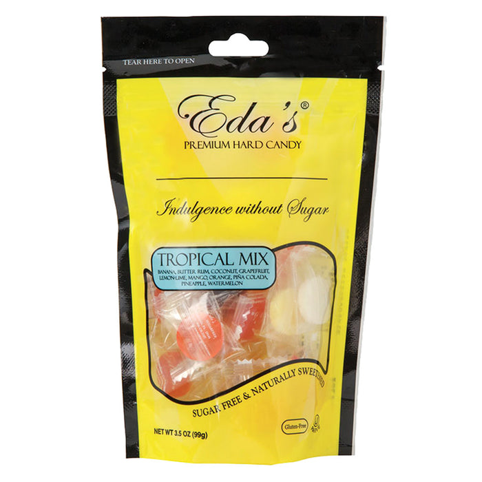 Eda's Tropical Mix Sugarfree 3.5oz Pouch - 12ct