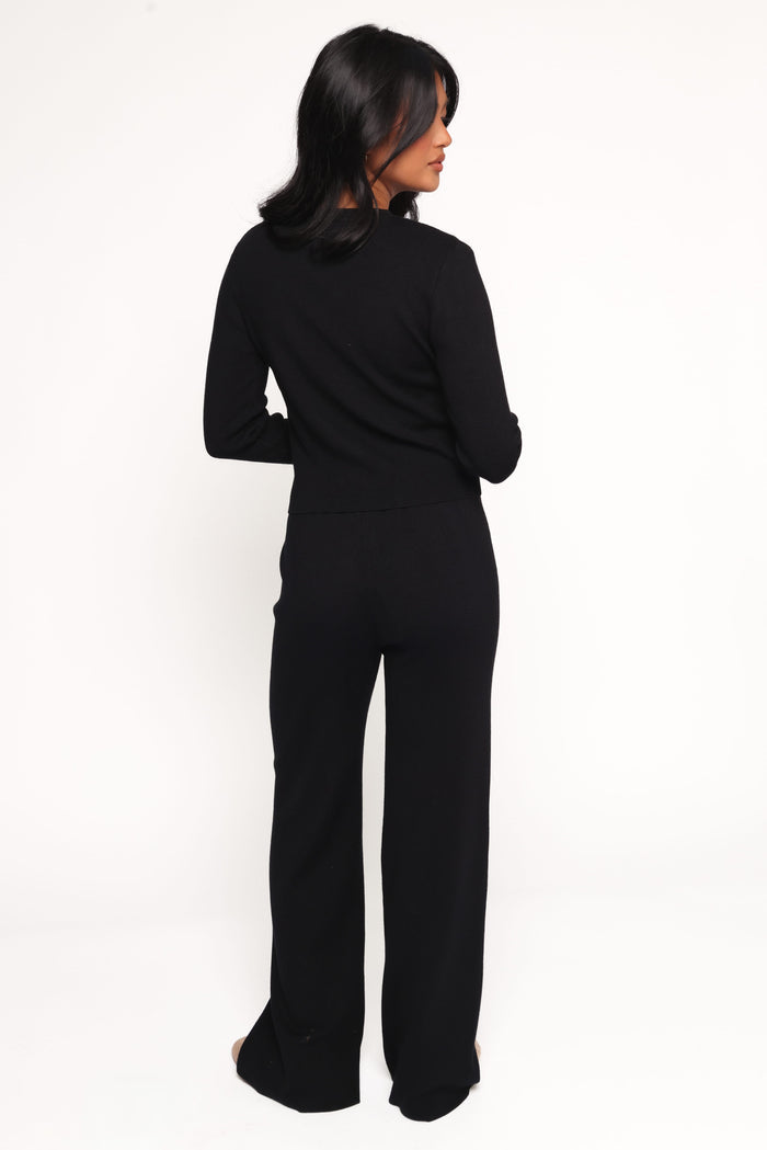Petal and Pup USA SETS Elliot Knitted Pant Set - Black