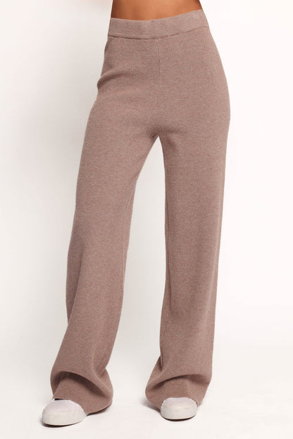 Petal and Pup USA SETS Ellory Knitted Pant Set - Taupe Marle