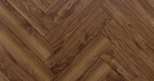 Empire Herringbone Glasgow Oak 12mm Water Resistant  1.2M² | Bearfoot Laminate Flooring