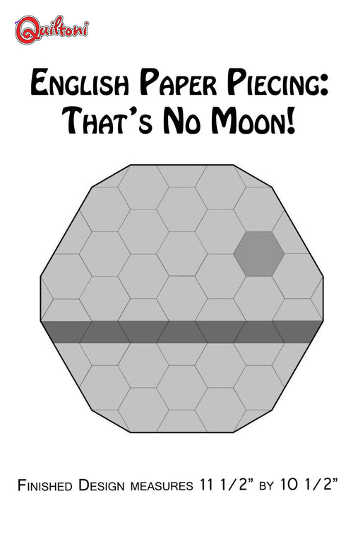 English Paper Piecing: That's No Moon Pattern Only PDF