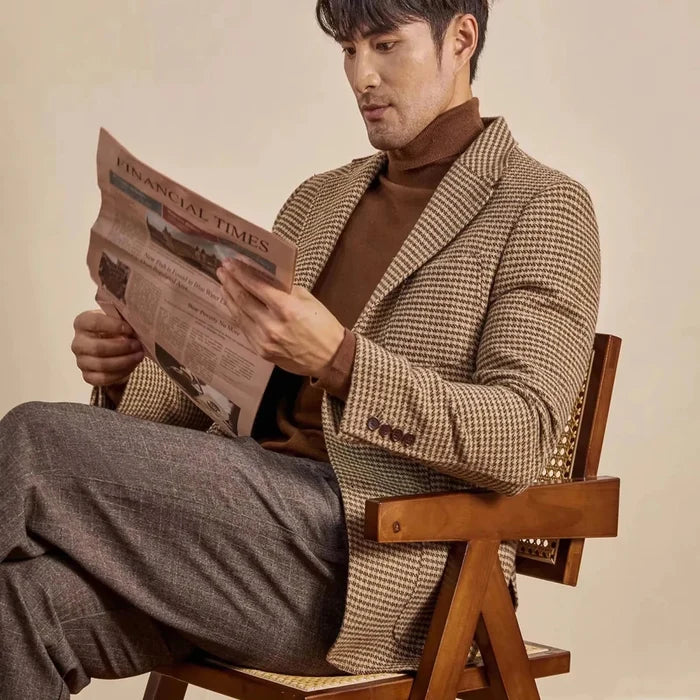 English retro style suit jacket - AntoniosClothing - Brown