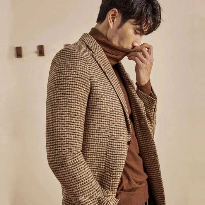 English retro style suit jacket - AntoniosClothing - Brown
