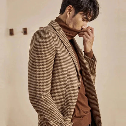 English retro style suit jacket - AntoniosClothing - Brown
