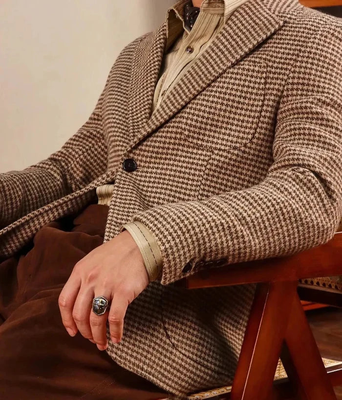 English retro style suit jacket - AntoniosClothing - Brown