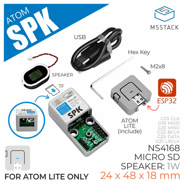 ATOM Speaker Kit (NS4168) - m5stack-store