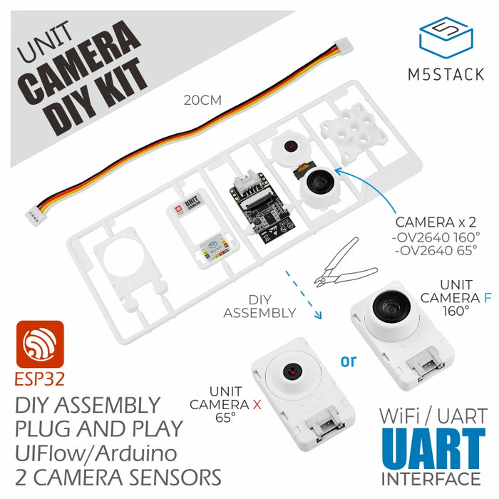 Unit Cam Wi-Fi Camera DIY Kit (OV2640) - m5stack-store