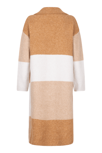 EsQualo 18507 Sand Cardigan Long Blocks - Dotique - EsQualo