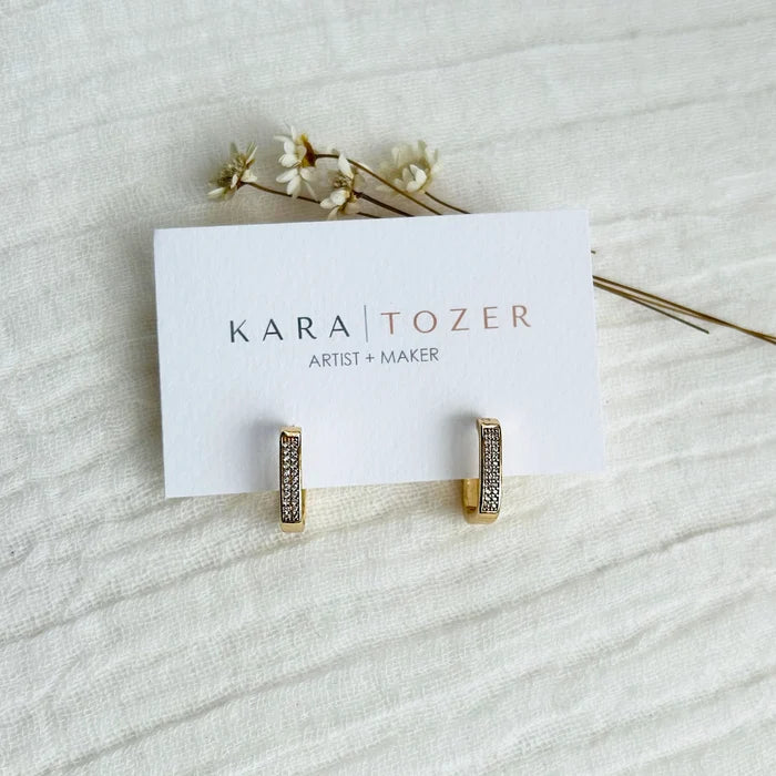 Everyday Cz Square Hoops