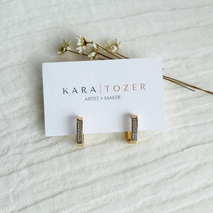 Everyday Cz Square Hoops