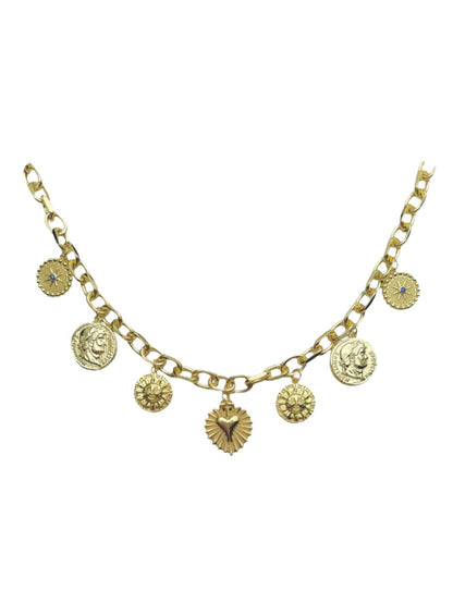 Tilly Necklace Gold statement necklace for trendy jewellery look