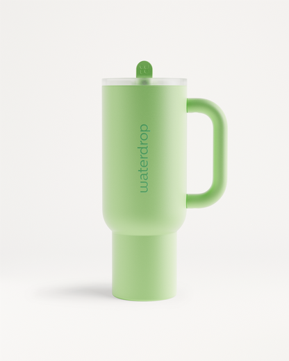 Explorer Thermo Tumbler with flip-open straw.
