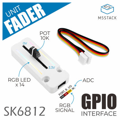Fader Unit with B10K Potentiometer (SK6812) - m5stack-store