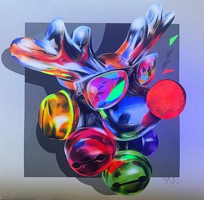 FANAKAPAN "RUDE - DOLPH" HAND FINISHED NEON GLOW IN THE DARK ED OF P/P ALL UNIQUE