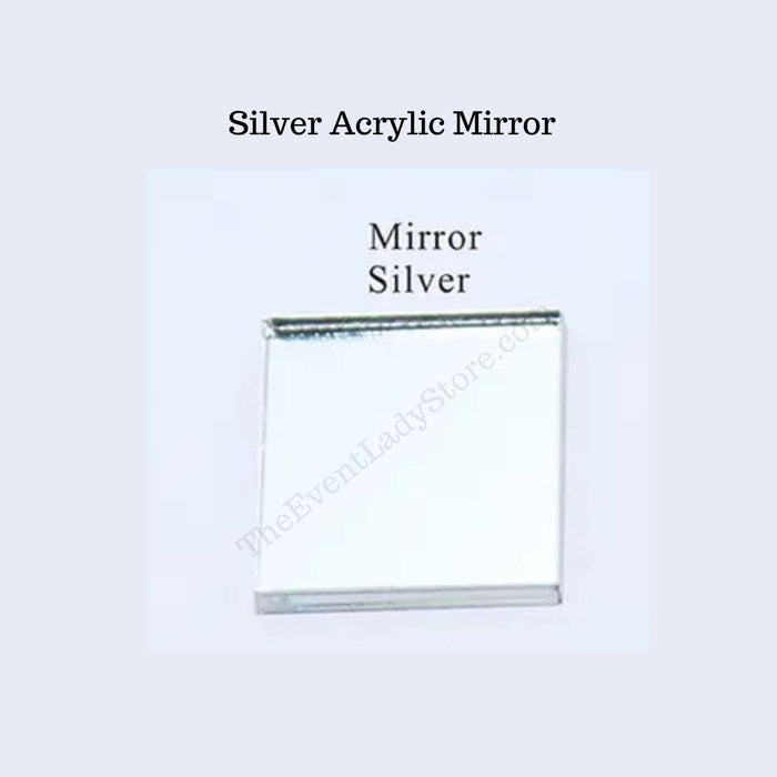 Fancy Custom Acrylic Mirror Menu Sign with Floral Design for Weddings or Mis Quince Receptions