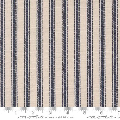 Farm and Garden Canvas- Indigo Stripes 1 Yard Cut