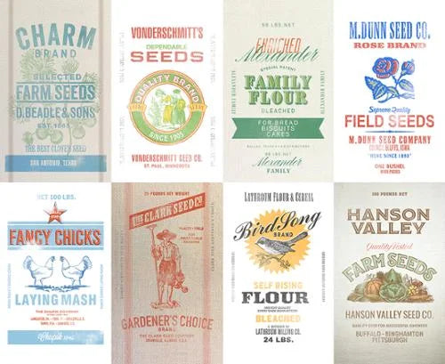 Farm and Garden Milk Flour Sacks Panel