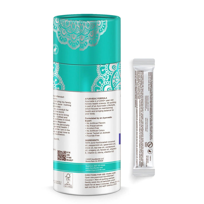 Oil Pulling Travel Sachets, 0.4 Fl Oz - 7 Ct - GuruNanda #count_7-count