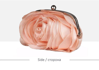 Fashion Flower Design Evening Purse-for Bride or Evening Wear Clutch