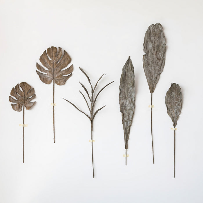 Faux Botanical, Plaster Finish, Dark Olive