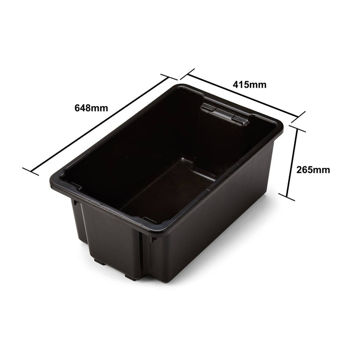 Fischer Black 52L Stack and Nest Tub